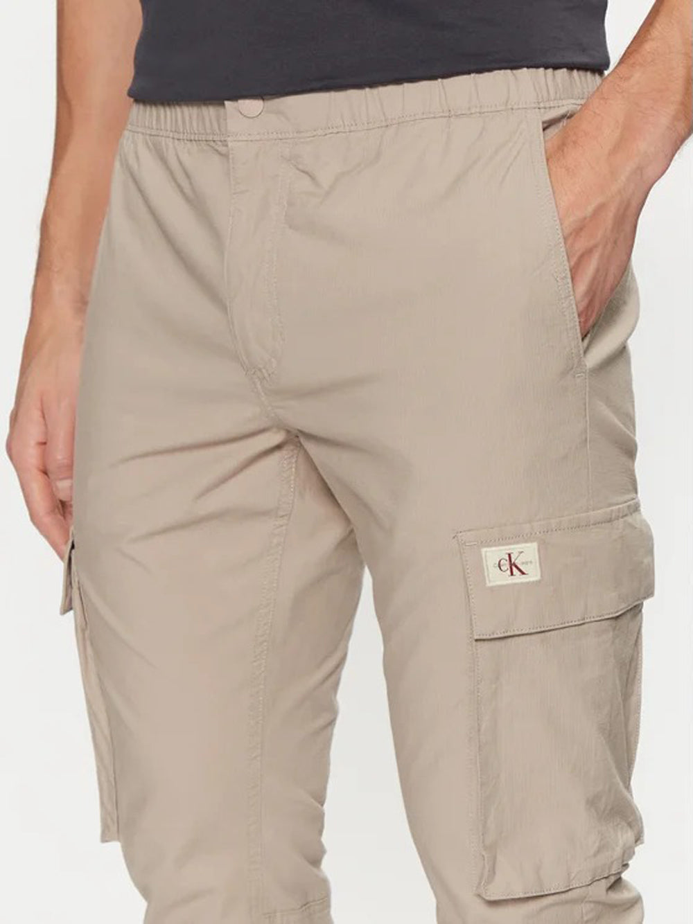 Pantalone Tuta Uomo Skinny Beige