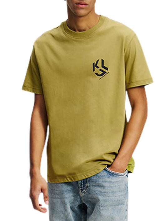 Karl Lagerfeld T-shirt Uomo Reg Monogram Verde