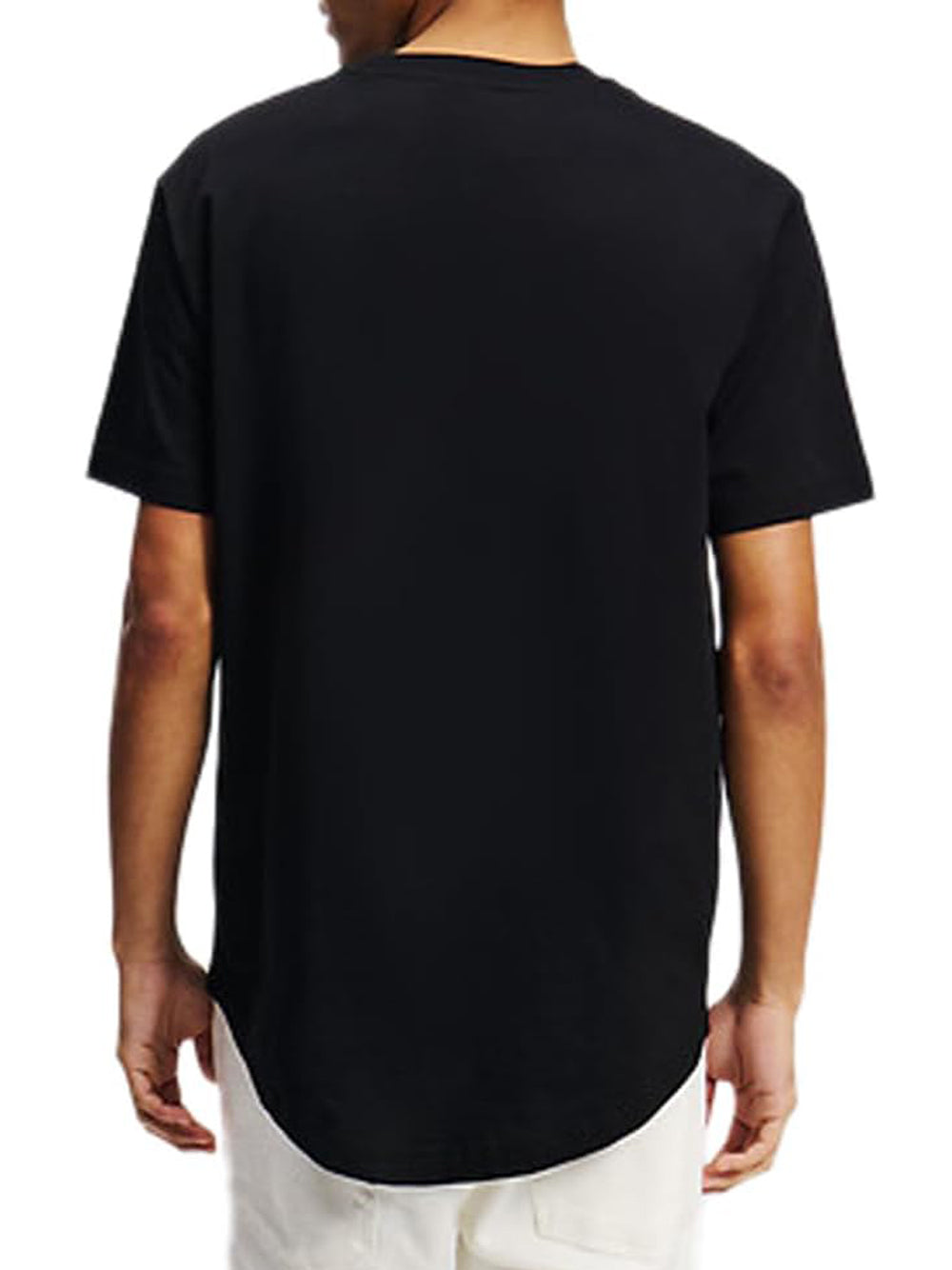 Karl Lagerfeld T-shirt Uomo Curved Hem Shibori Nero
