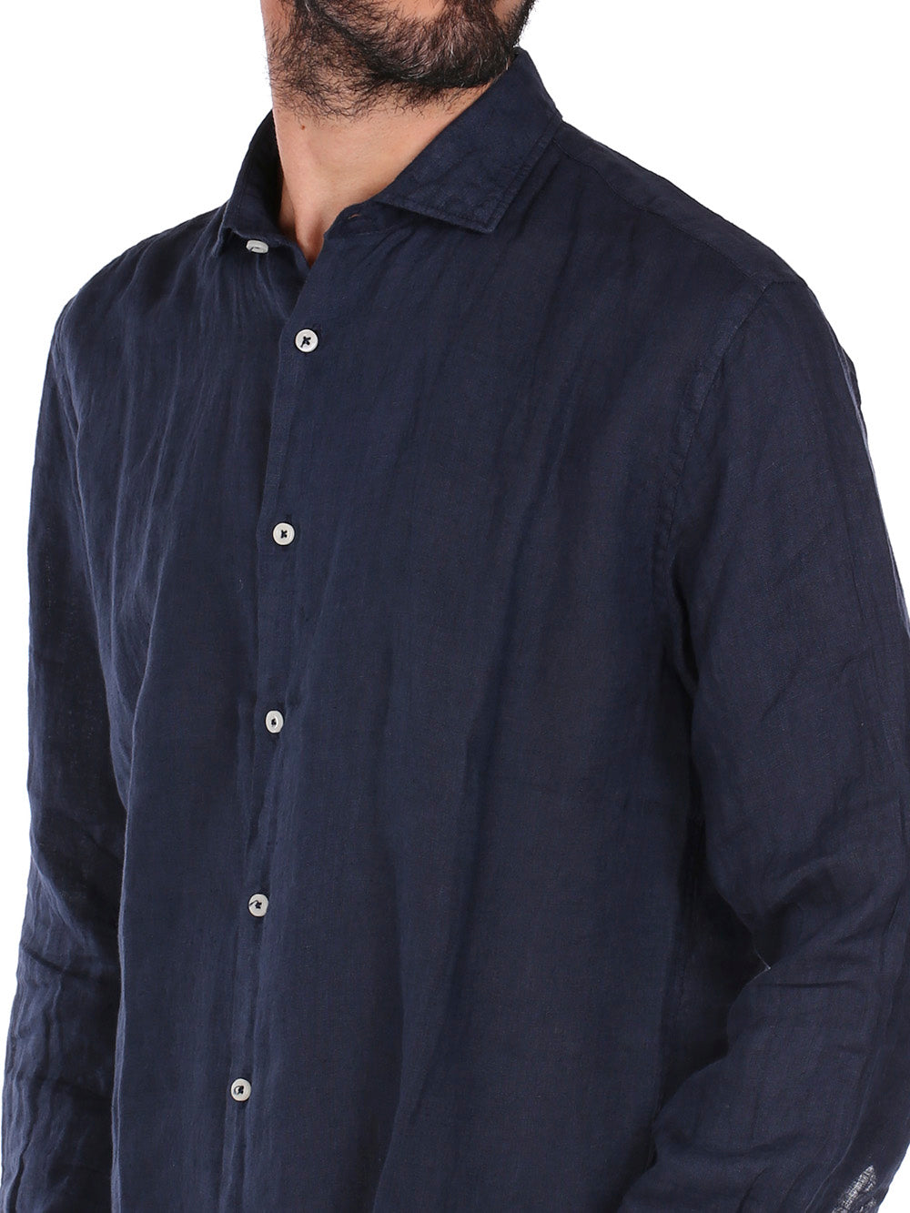 Camicia Casual Uomo francese Blu
