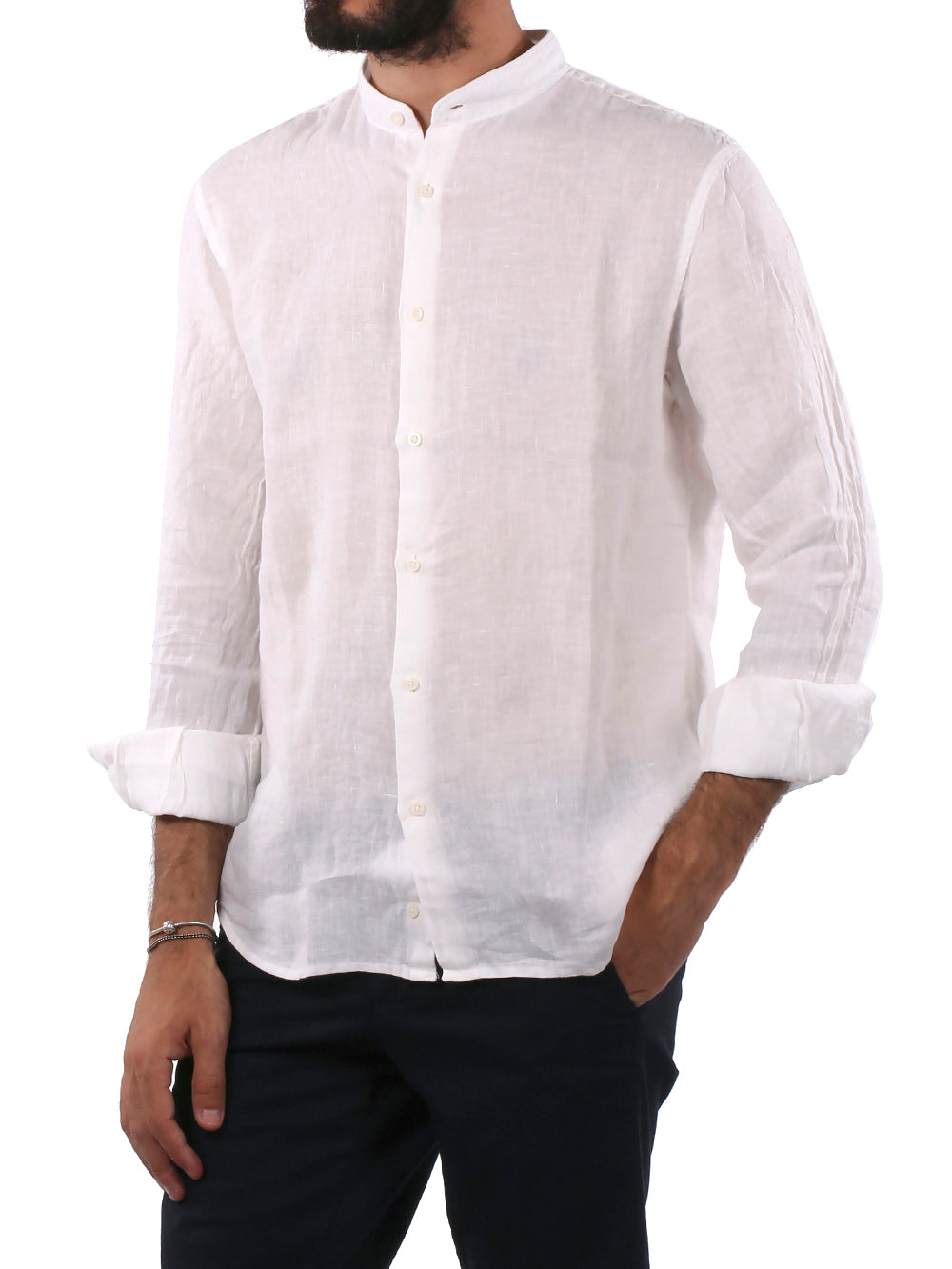 Camicia Casual Uomo coreana m/l Bianco