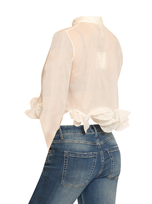 Camicia Casual Donna Beige