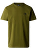 the north face t shirt uomo nf0a87ng verde 214857