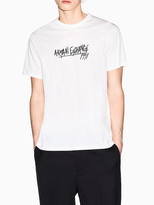 Armani Exchange T-shirt Uomo Bianco ottico