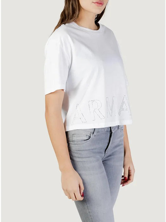 Armani Exchange T-shirt Donna Bianco ottico