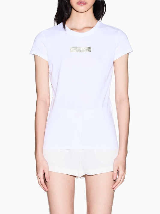 Armani Exchange T-shirt Donna Bianco ottico