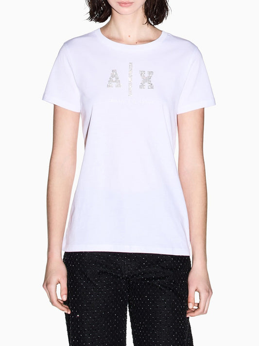 Armani Exchange T-shirt Donna Bianco ottico