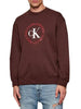 calvin klein felpa girocollo uomo marrone 6407827