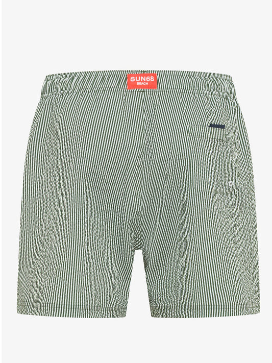 Sun68 Shorts Mare Uomo Verde Scuro