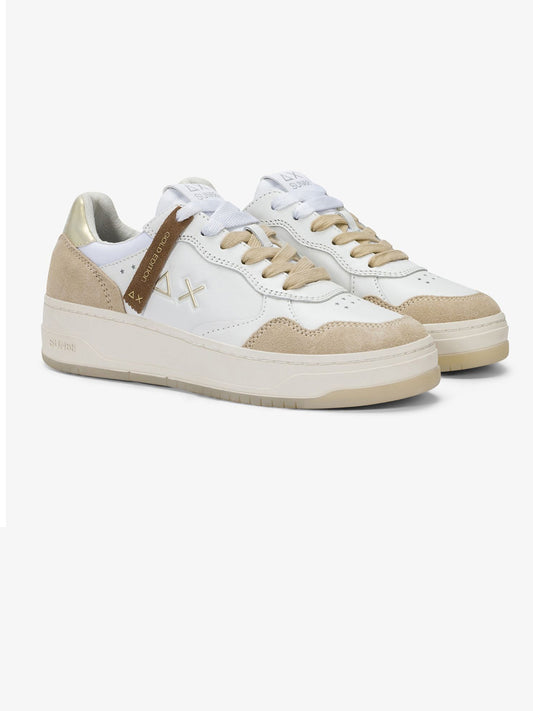 Sun68 Sneakers Donna Basket Love Bianco