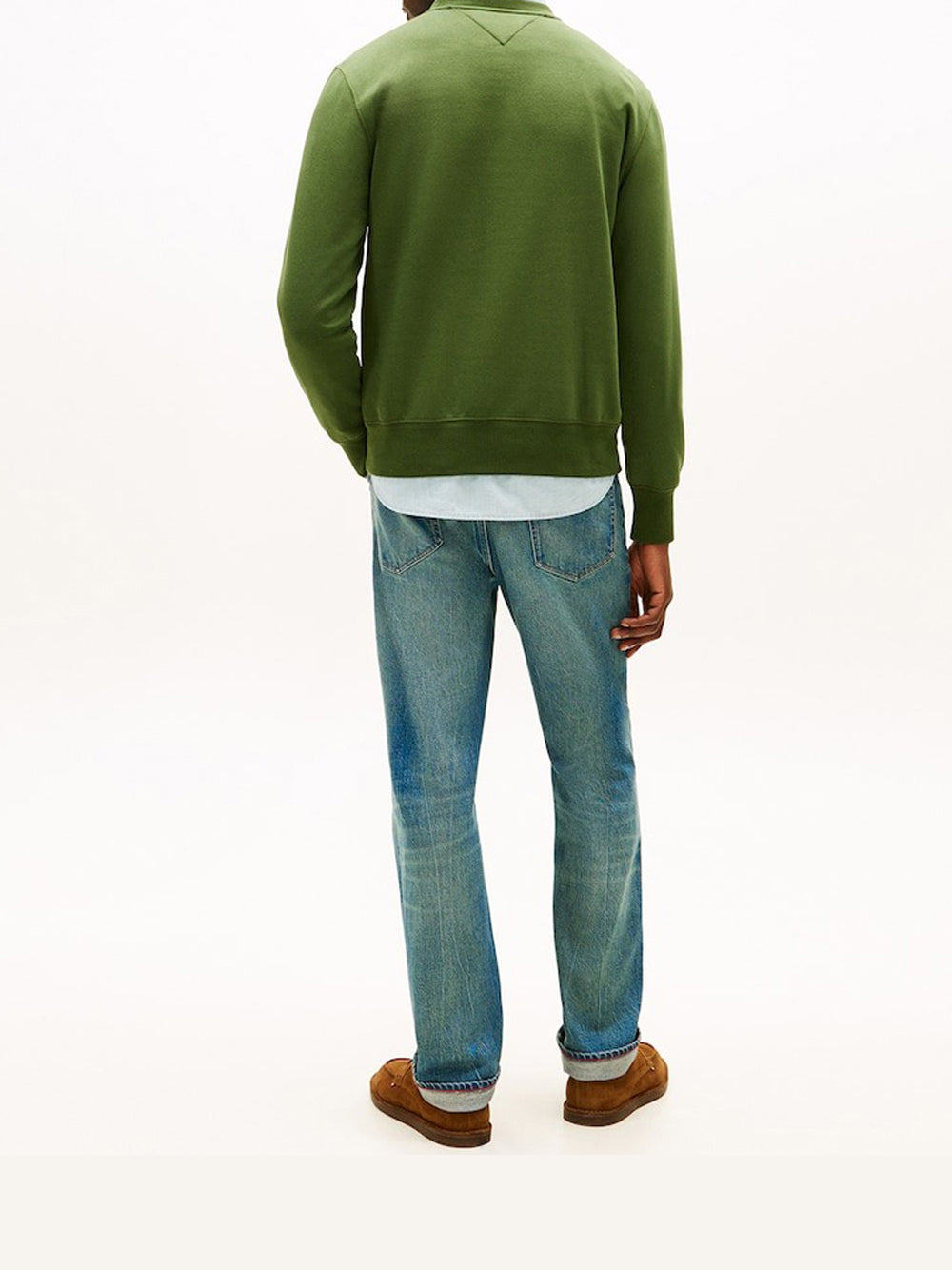Felpa Girocollo Uomo Verde