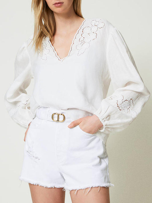 Twinset Blusa Donna Bianco