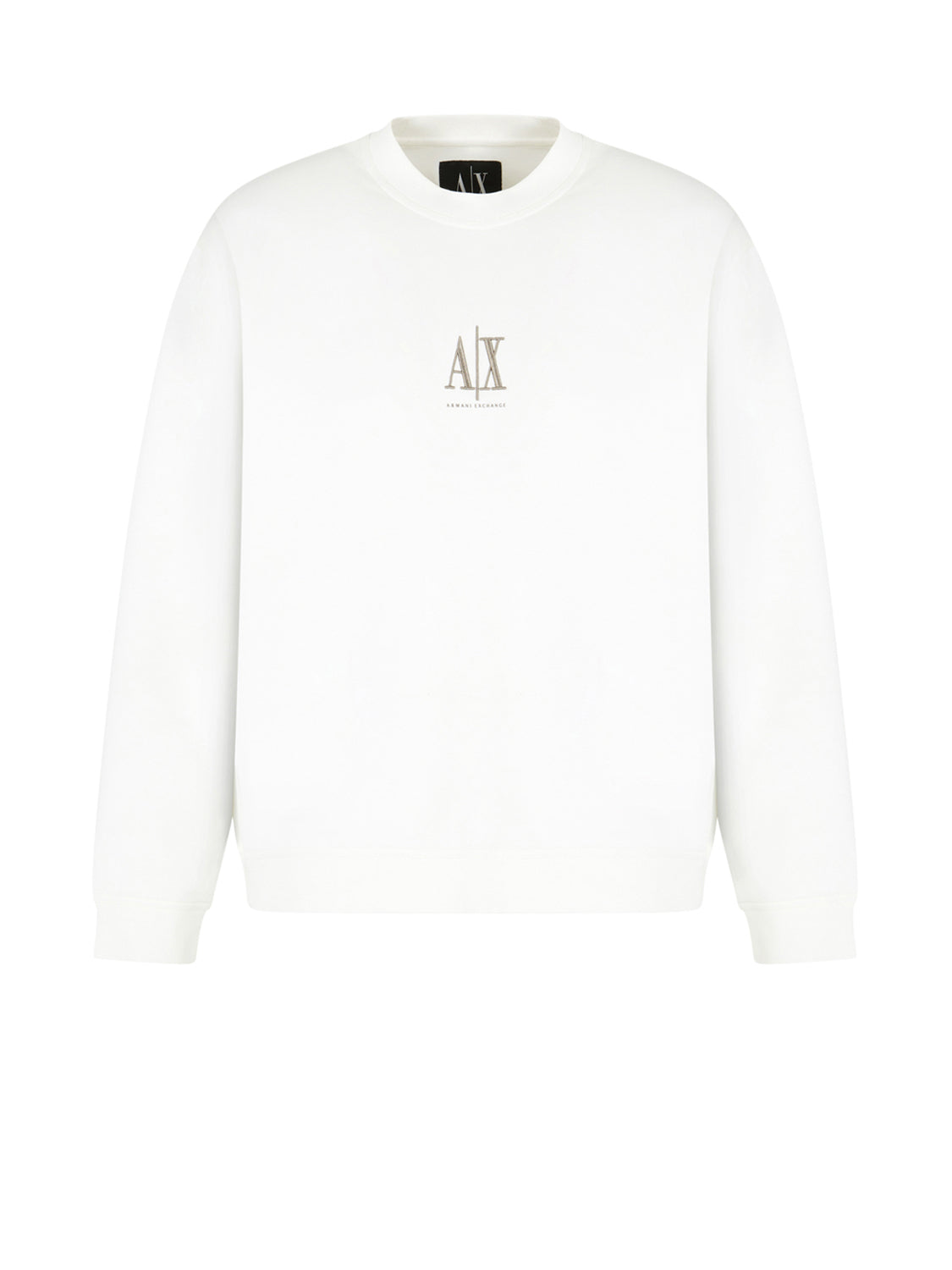 Armani Exchange Felpa Girocollo Uomo Bianco ottico