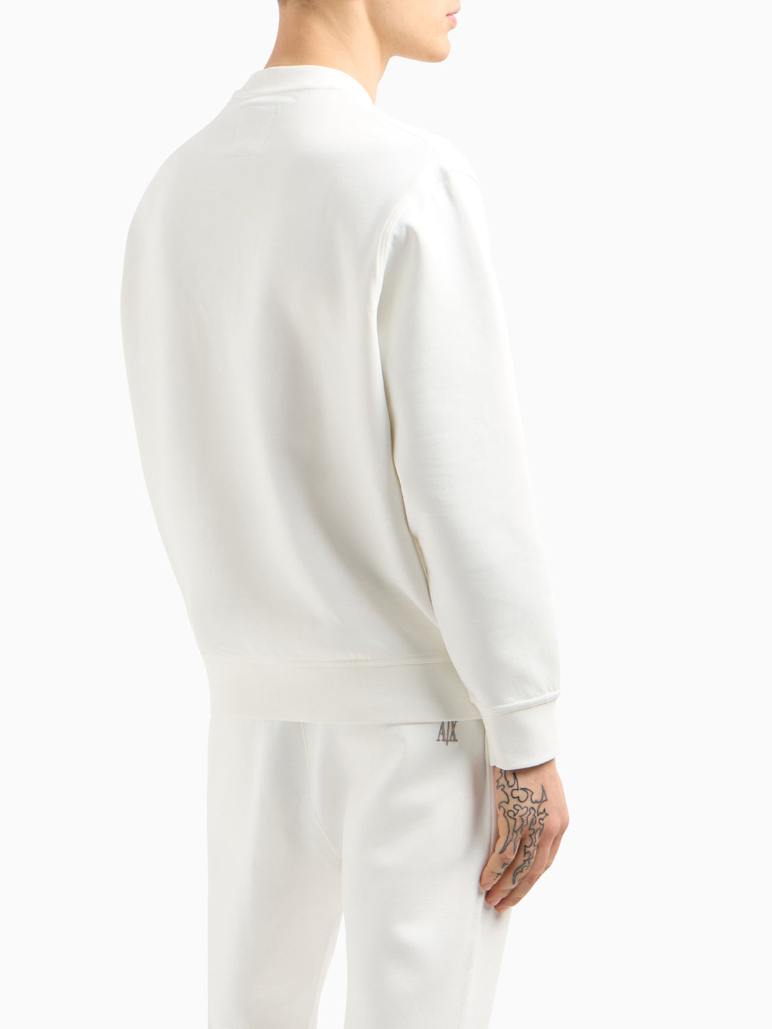 Armani Exchange Felpa Girocollo Uomo Bianco ottico