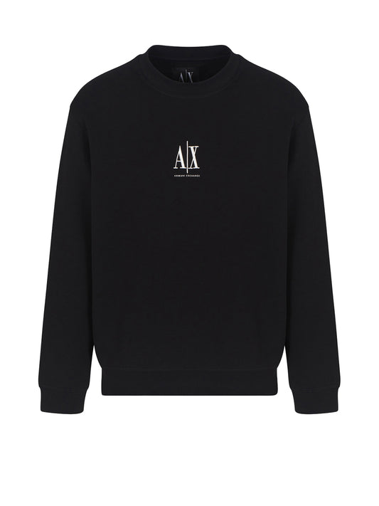 Armani Exchange Felpa Girocollo Uomo Nero