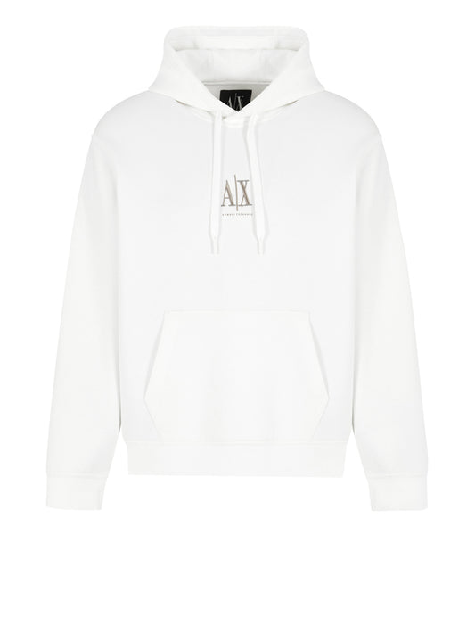 Armani Exchange Felpa Cappuccio Uomo Bianco ottico