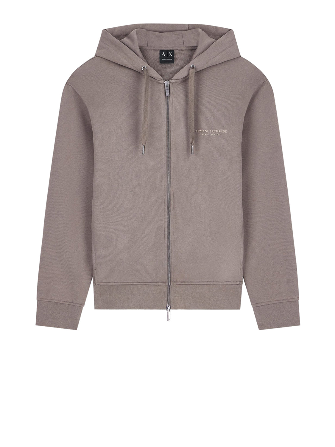 Armani Exchange Felpa con Zip Uomo Marrone chiaro