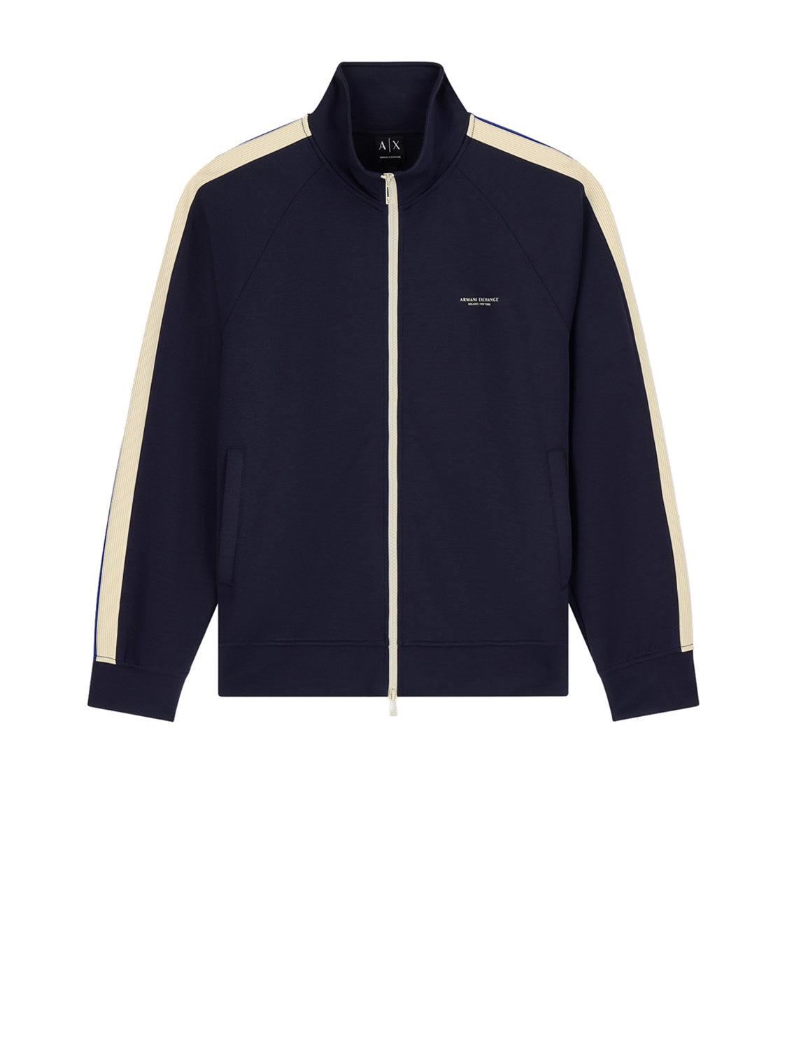 Armani Exchange Felpa con Zip Uomo Navy scuro