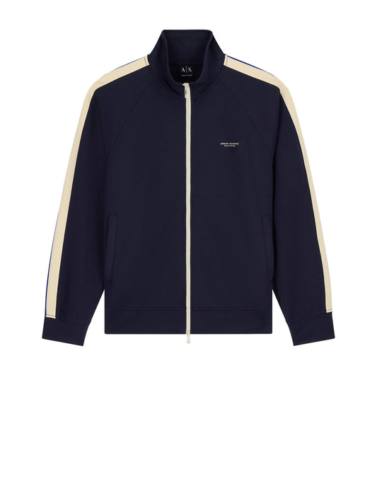 Armani Exchange Felpa con Zip Uomo Navy scuro