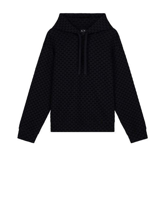 Armani Exchange Felpa Cappuccio Uomo Nero
