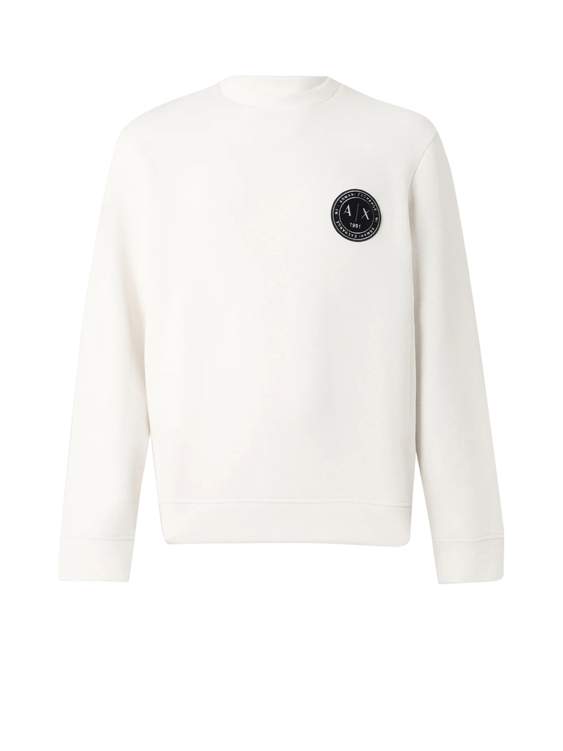 Armani Exchange Felpa Girocollo Uomo Bianco ottico