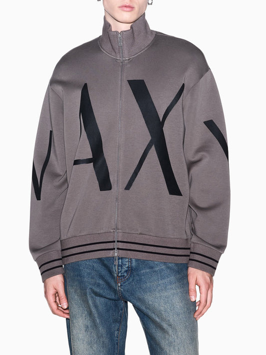 Armani Exchange Felpa con Zip Uomo Marrone chiaro