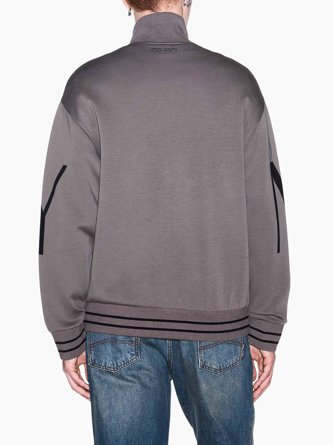 Armani Exchange Felpa con Zip Uomo Marrone chiaro