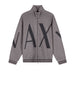 armani exchange felpa con zip uomo marrone chiaro 1903698