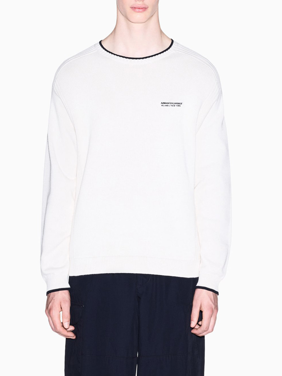 Armani Exchange Maglione Uomo Bianco ottico