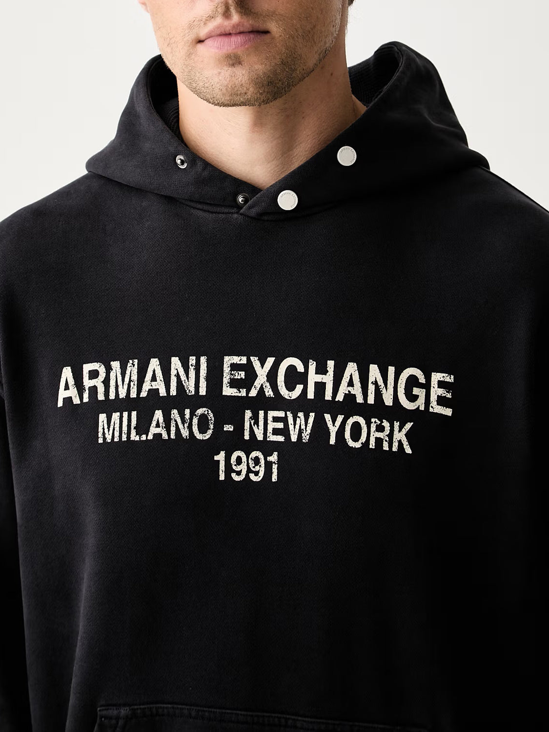 Armani Exchange Felpa Cappuccio Uomo Navy scuro