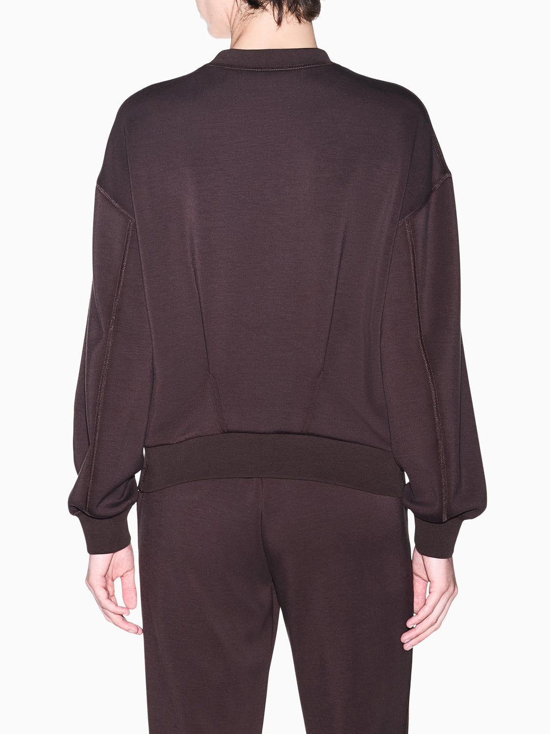 Armani Exchange Felpa Girocollo Donna Marrone