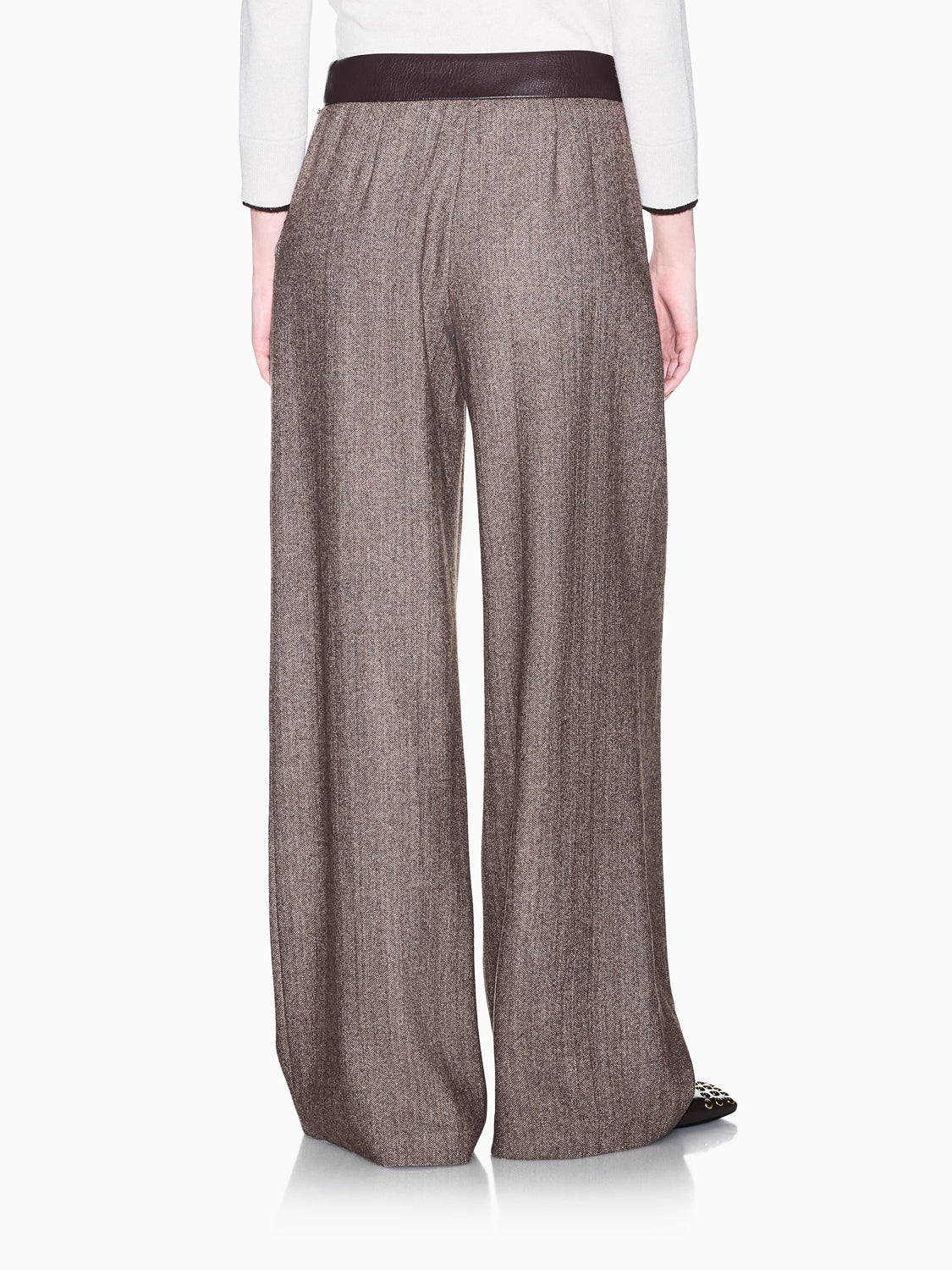Armani Exchange Pantalone a Zampa Donna Beige scuro