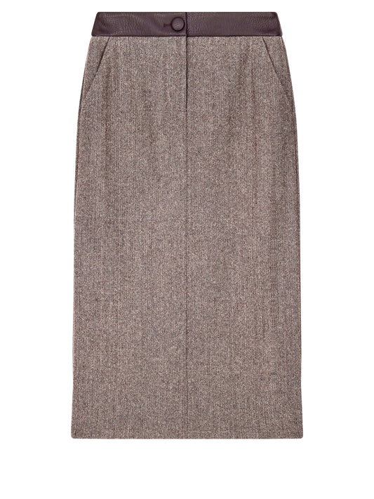 Armani Exchange Gonna Midi Donna Beige scuro