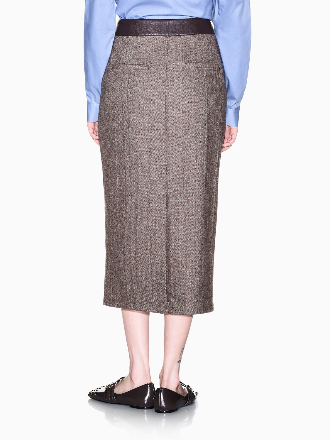 Armani Exchange Gonna Midi Donna Beige scuro