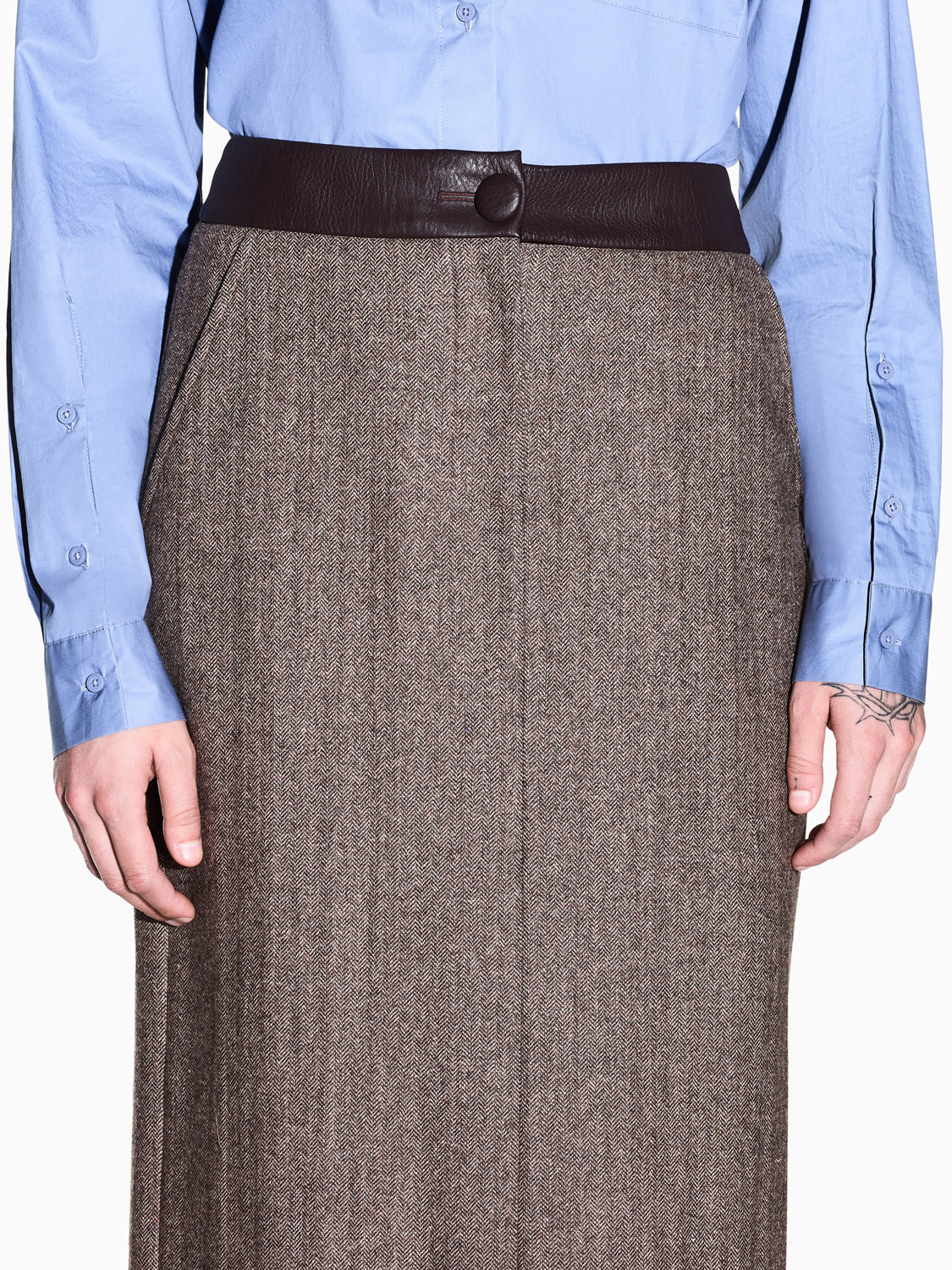 Armani Exchange Gonna Midi Donna Beige scuro