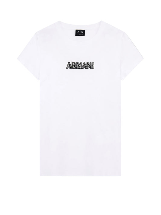 Armani Exchange T-shirt Donna Bianco ottico