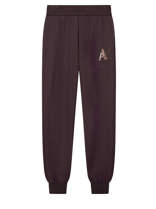 Armani Exchange Pantalone Tuta Donna Marrone