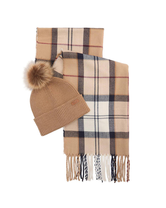 Barbour Sciarpa Donna Dover Capp + Sciarpa Beige