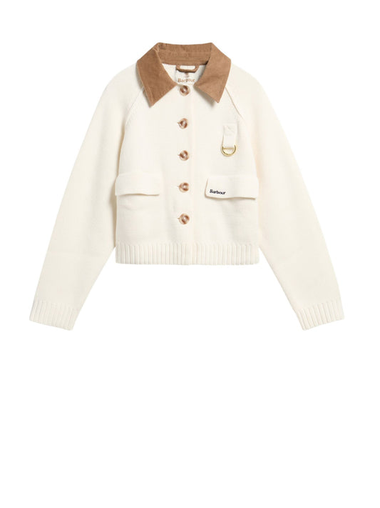 Barbour Cardigan Donna Alverstone Crema