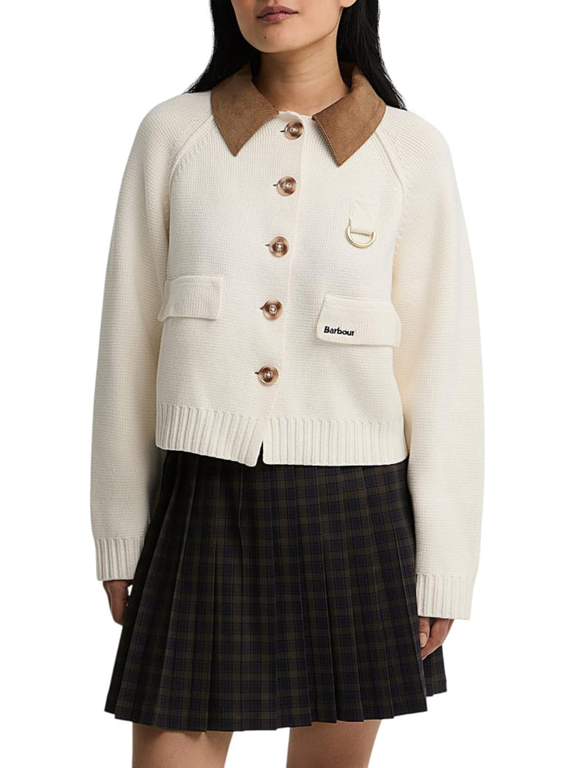 Barbour Cardigan Donna Alverstone Crema
