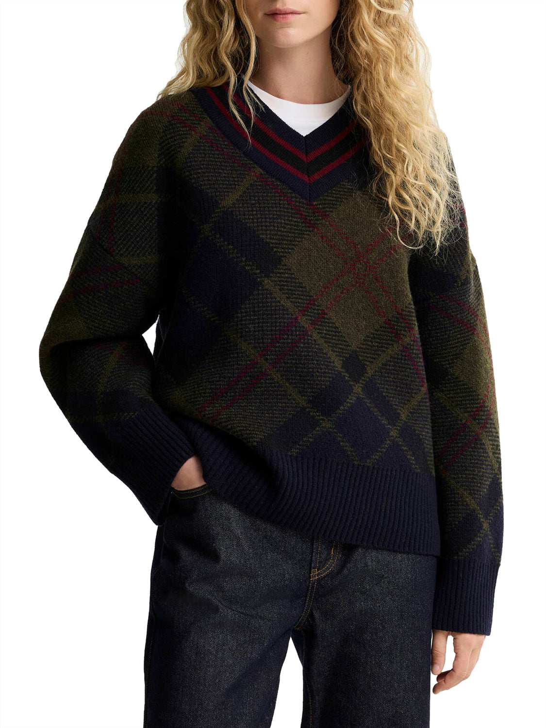 Barbour Maglione Donna Shae Classic Tartan