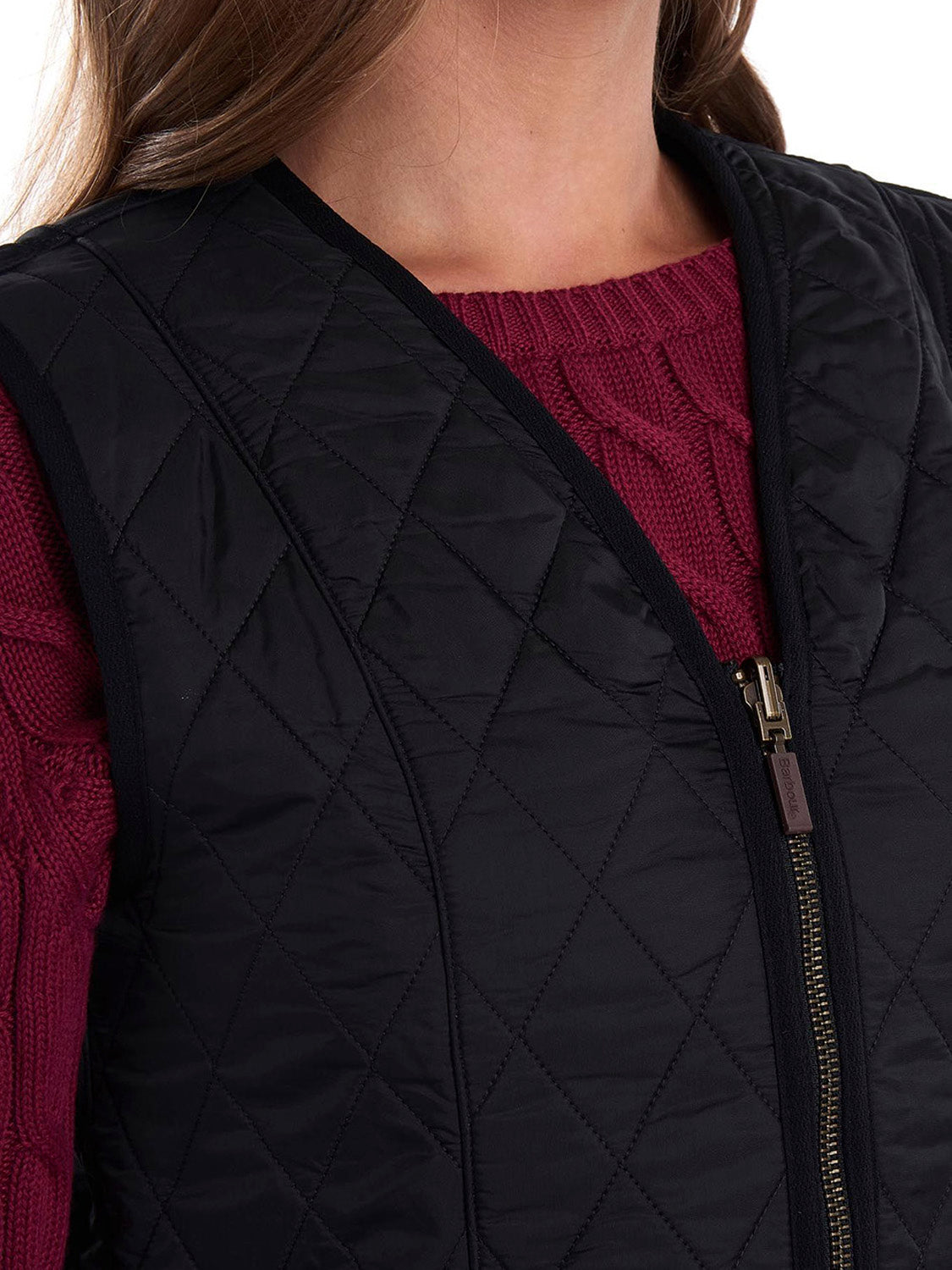 Barbour Gilet Imbottito Donna Fleece Betty Nero