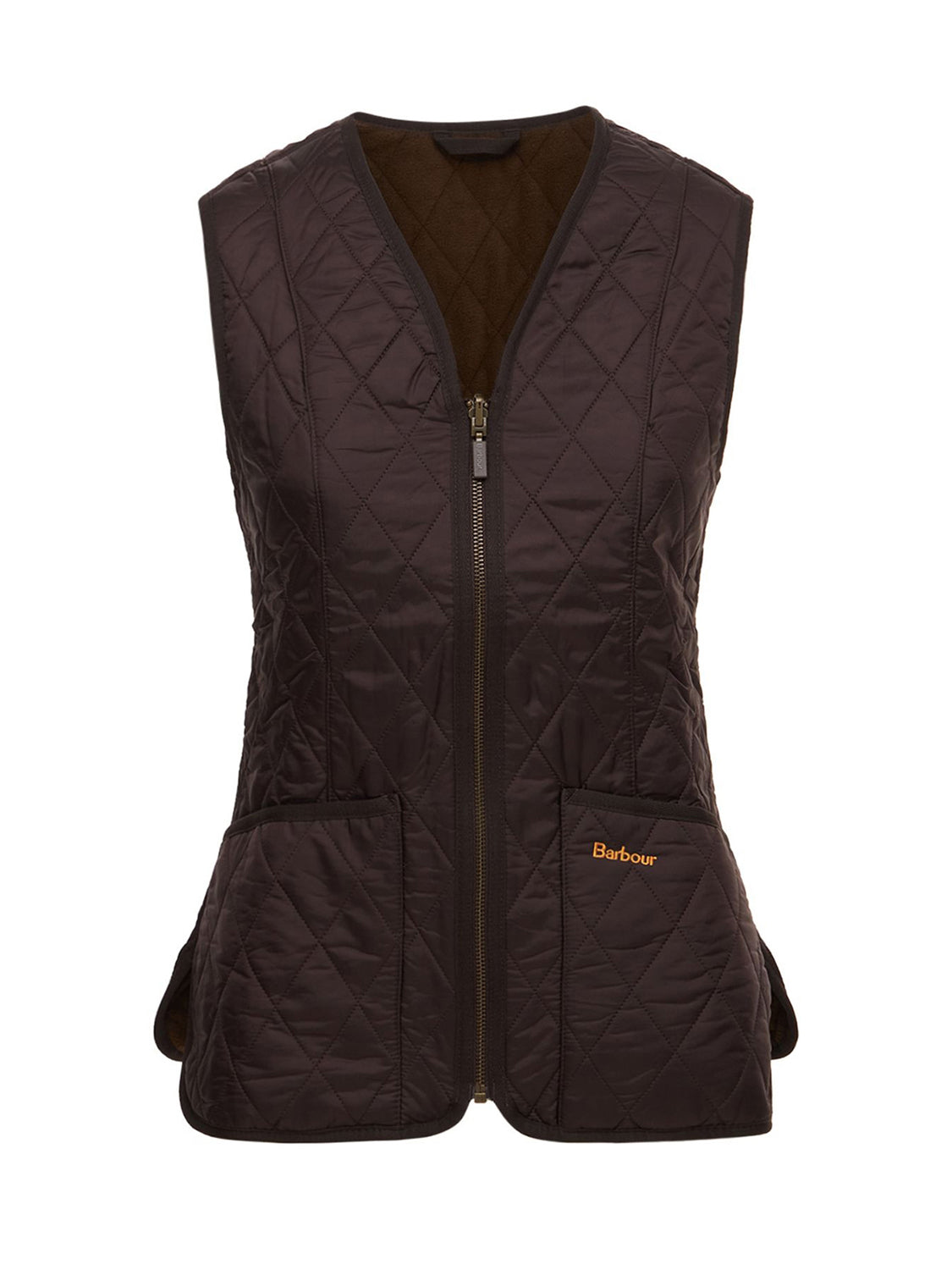 Barbour Gilet Imbottito Donna Fleece Betty Marrone scuro