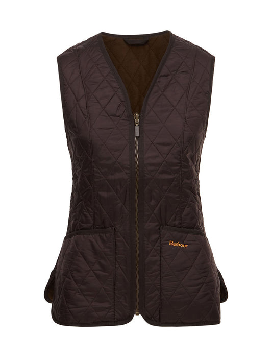 Barbour Gilet Imbottito Donna Fleece Betty Marrone scuro