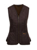 barbour gilet imbottito donna fleece betty marrone scuro 4241825