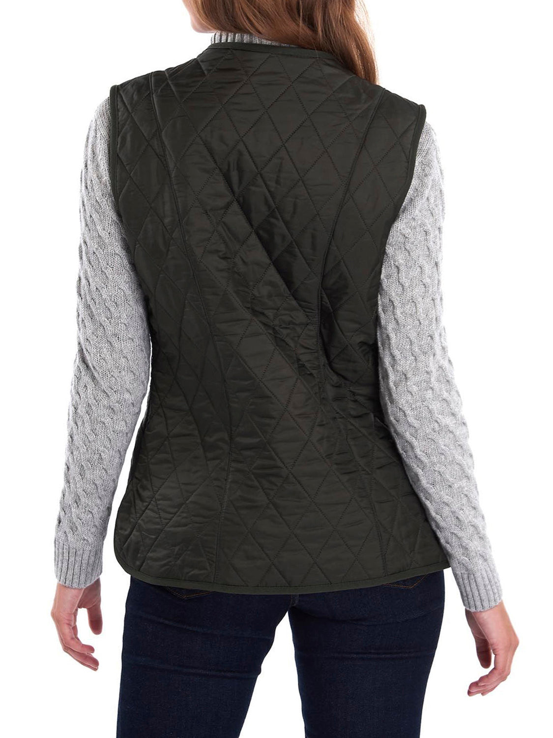 Barbour Gilet Imbottito Donna Fleece Betty Olive