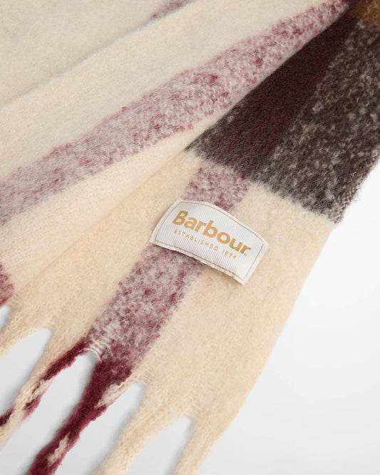 Barbour Sciarpa Donna Isla Ecru