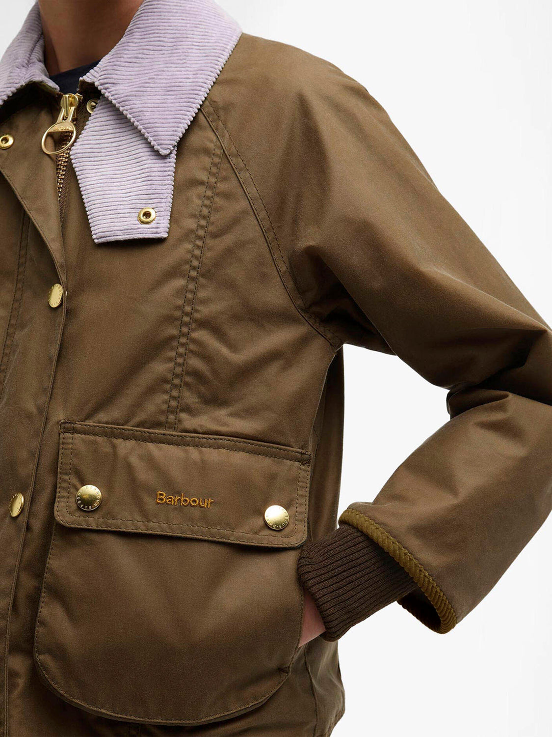 Barbour Giacca Leggera Donna Cropped Beadnell Sage