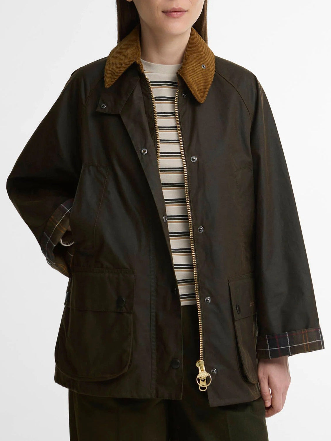 Barbour Giubbotto Imbottito Donna Womens Bedale Olive