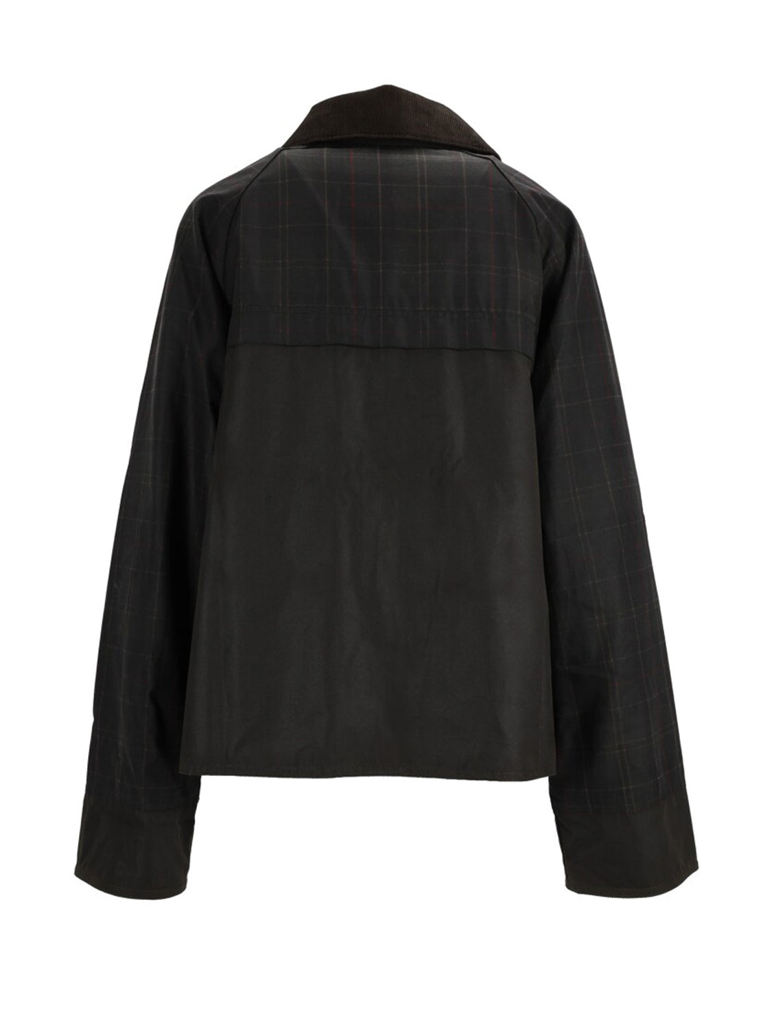 Barbour Giacca Cerata Donna Tartan Spey Olive